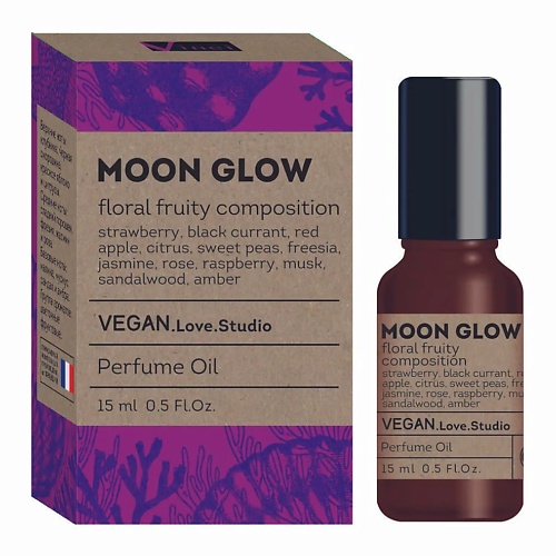 Масло для тела VEGAN.LOVE.STUDIO Парфюмерное масло для тела Moon Glow черная смородина малина фрезия сандал