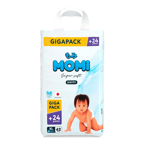 Личная гигиена  Летуаль MOMI Подгузники-трусики Comfort Care размер XL 12-17 кг giga pack упаковка 62.0