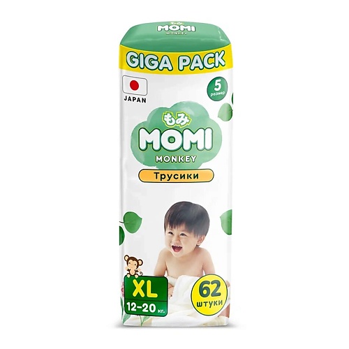 Личная гигиена MOMI Подгузники-трусики Comfort Care размер XL 12-20 кг giga pack упаковка 62.0