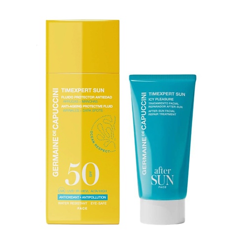 GERMAINE DE CAPUCCINI Набор Live the Sun: Крем после загара + Эмульсия SPF50