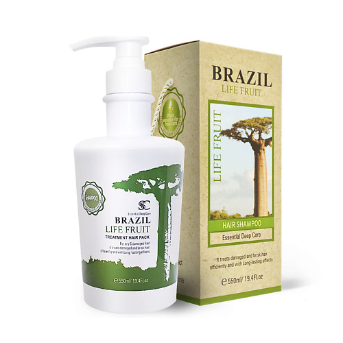 Шампунь для волос SC BRAZIL LIFE FRUIT Шампунь глубокой очистки профессиональный Exceptional Nutrition Shampoo