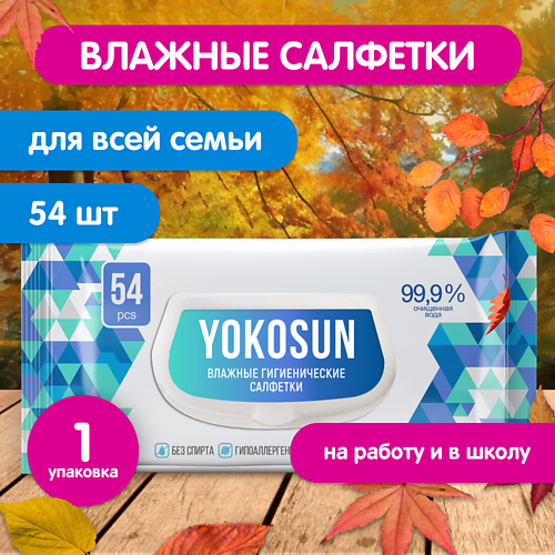 

YOKOSUN Антибактериальные влажные гигиенические салфетки 54.0, Антибактериальные влажные гигиенические салфетки