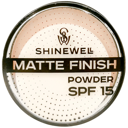 SHINEWELL Матирующая пудра SPF 15 компактная легкая