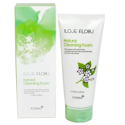 Пенка для снятия макияжа KONAD ILOJE Flobu Natural Foam Cleansing Очищающая и увлажняющая пенка для лица