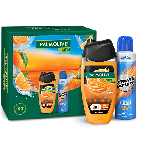 PALMOLIVE Men Подарочный набор  Цитрусовый Заряд для Активного Дня