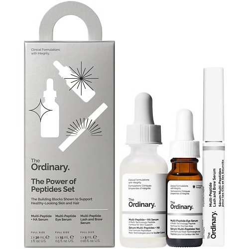 THE ORDINARY Набор пептидных сывороток The Power of Peptides для лица глаз и ресниц 7284₽