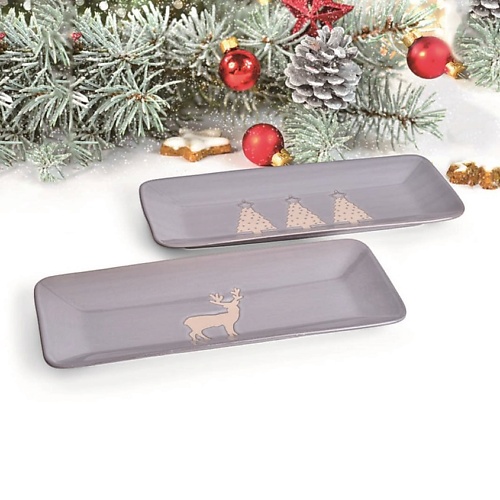 

ARYA HOME COLLECTION Глиняный набор cервировочных тарелок Christmas Siberia, Глиняный набор cервировочных тарелок Christmas Siberia