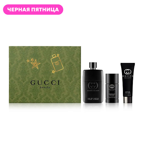 GUCCI Набор Guilty Pour Homme Eau de Parfum Парфюмерная вода Гель для душа Дезодорант-стик 10 24454₽