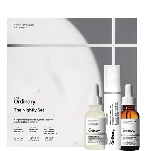 THE ORDINARY Набор косметики для вечернего ухода The Nightly Set 4854₽