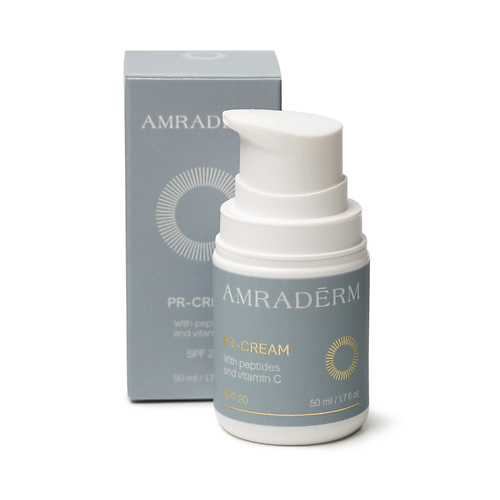 AMRADERM Крем дневной для лица с защитой от солнечного излучения PR Cream peptides  vitamin C SPF 20 50.0 омолаживающий дневной крем с уф защитой spf25