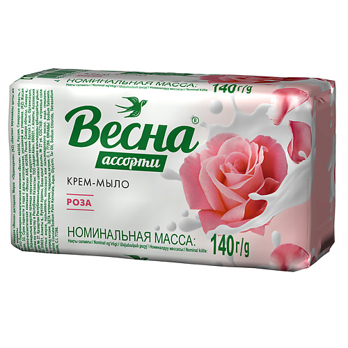 ВЕСНА Крем-мыло туалетное твердое роза 140