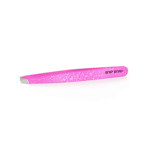 SNIP SNAP Пинцет для коррекции бровей скошенный розовый zinger пинцет скошенный с округлой ручкой голубой эмаль