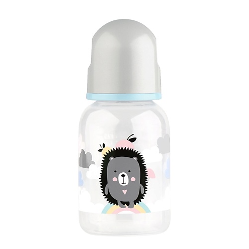 LUBBY Бутылочка с силиконовой соской и узким горлышком от 0 месяцев lubby бутылочка для кормления с молочной соской с клапаном широким горлом с рождения
