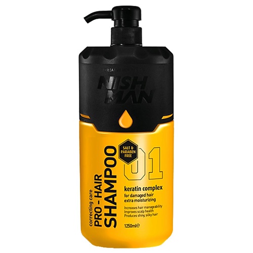 NISHMAN Шампунь для волос NISHMAN Professional hair shampoo 01 (SALT&PARABEN FREE) 1250.0 ollin professional шампунь для ежедневного применения daily shampoo ph 5 5 5000 мл
