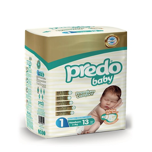 PREDO Подгузники для детей Baby Newborn № 1 (2-5 кг) 13 brush baby зубная паста applemint с рождения до 3 лет 50 0