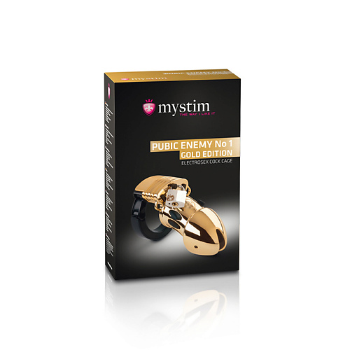 MYSTIM Электростимулятор Пояс верности Pubic Enemy No 1 - Gold Edition mystim tickling truman   edition электростимулятор с вибрацией