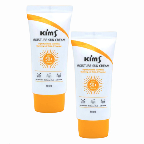 фото Kims набор: 2 солнцезащитных крема для лица moisture sun cream spf 50+ pa++++ triple function