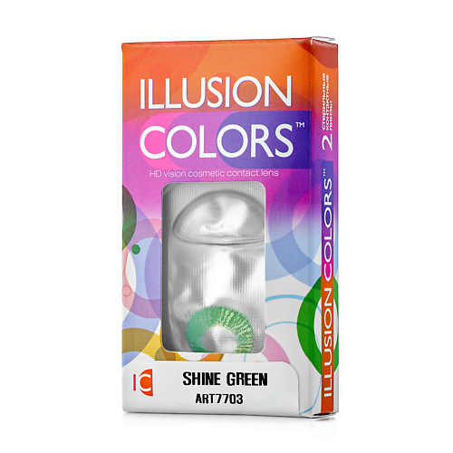 фото Illusion цветные контактные линзы illusion colors shine green