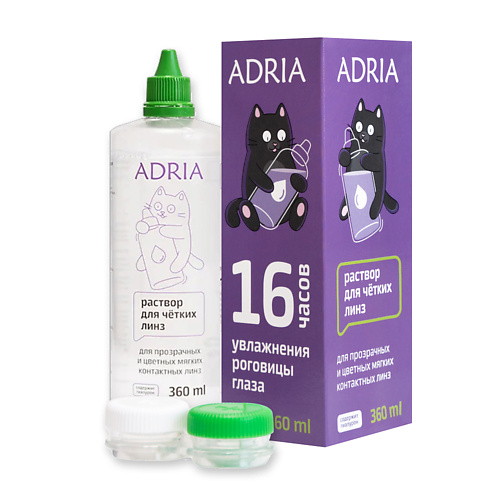 ADRIA Раствор для контактных линз DenIQ UNIHYAL 360 adria раствор для контактных линз optimed plus 60