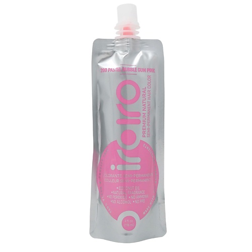 IROIRO Семи-перманентный краситель для волос 200 BUBBLE GUM PINK Нежно-розовый молочко для тела увлажняющее розовый лимон и мимоза pink citron