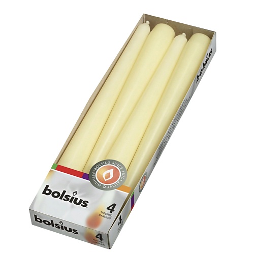BOLSIUS Свечи конусные Bolsius Classic кремовые bolsius свечи столовые classic белые