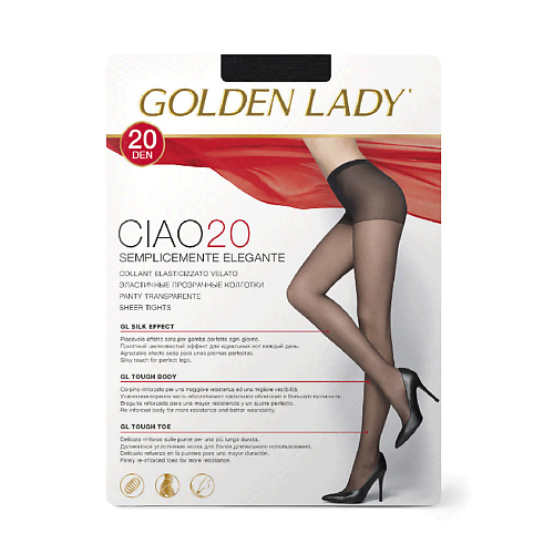 GOLDEN LADY Колготки GLd Ciao 20 Nero 2 organic people прокладки ежедневные ароматизированные lady power aroma maxi