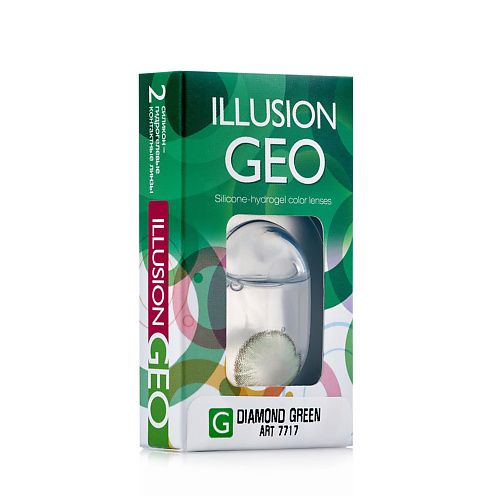 фото Illusion цветные контактные линзы illusion geo diamond green