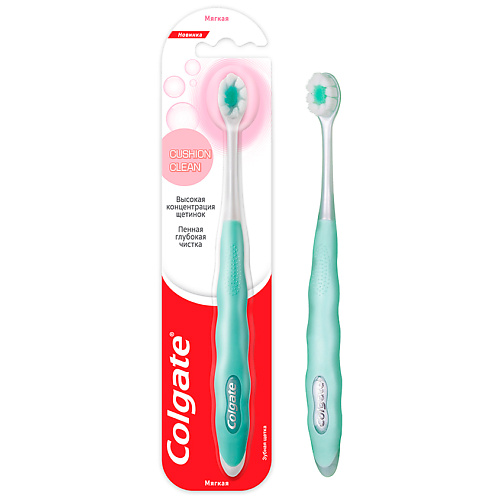 

COLGATE Зубная щетка Cushion Clean мягкая, Зубная щетка Cushion Clean мягкая