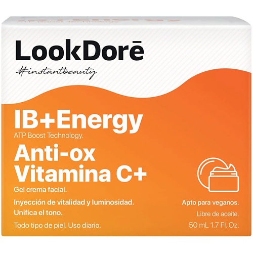 LOOK DORE Легкий тонизирующий крем-флюид IB+ENERGY ANTI-OX VITAMIN C+ 50 look dore сыворотка в ампулах моментального восстановления с витамином с energy 2