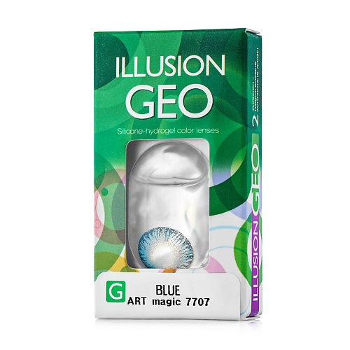 фото Illusion цветные контактные линзы illusion geo magic blue
