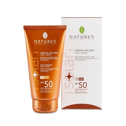 NATURE'S HARMONY AND WELLBEING Крем солнцезащитный для лица и тела SPF 50 iSolari 150 nature s harmony and wellbeing солнцезащитный спрей spf 20 isolari 200