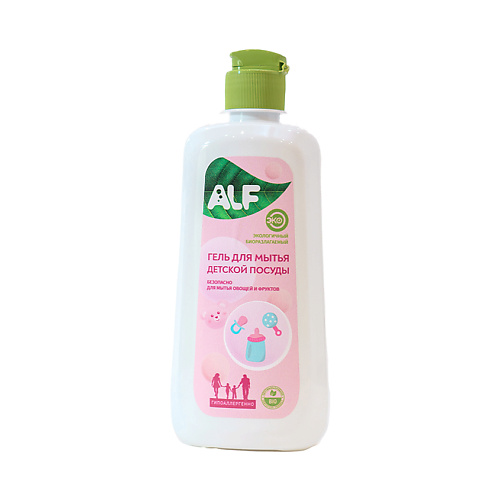 ALF Гипоаллергенное средство для мытья детской посуды ЭКО БИО 500 dr max жидкость для мытья посуды концентрированная таежная земляника 500