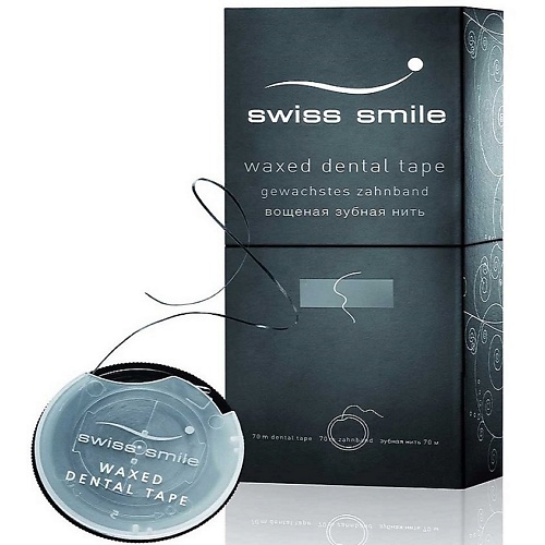 SWISS SMILE Вощеная зубная лента 70 montcarotte зубная нить шелковая лента голубая 1