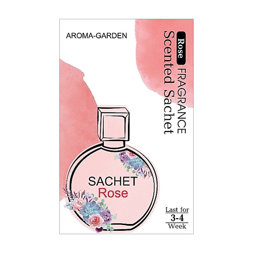 AROMA-GARDEN Ароматизатор-САШЕ  Домашний аромат Роза салфетка влаговпитывающая из губчатой вискозы домашний сундук 3шт