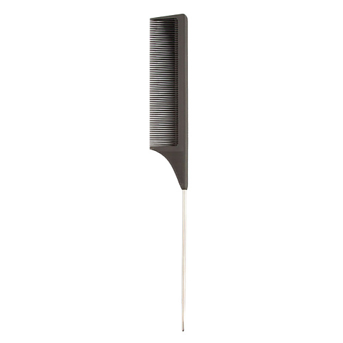 LADY PINK Гребень для волос BASIC carbon comb карбоновый с металлической ручкой расческа для волос с длинной ручкой advanced carbon tail comb