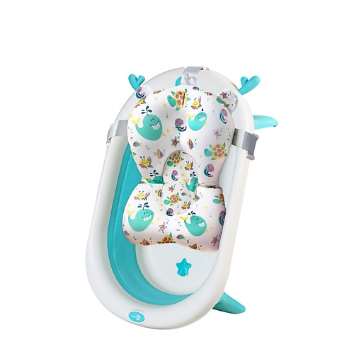 LALA-KIDS Комплект для купания новорожденных, ванночка + матрасик MPL123134 LALA-KIDS Комплект для купания новорожденных, ванночка + матрасик - фото 1