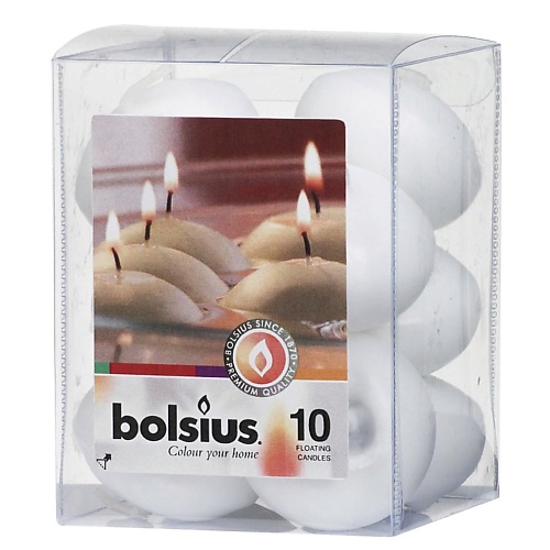 BOLSIUS Свечи плавающие Bolsius Classic белые bolsius свечи конусные bolsius classic кремовые