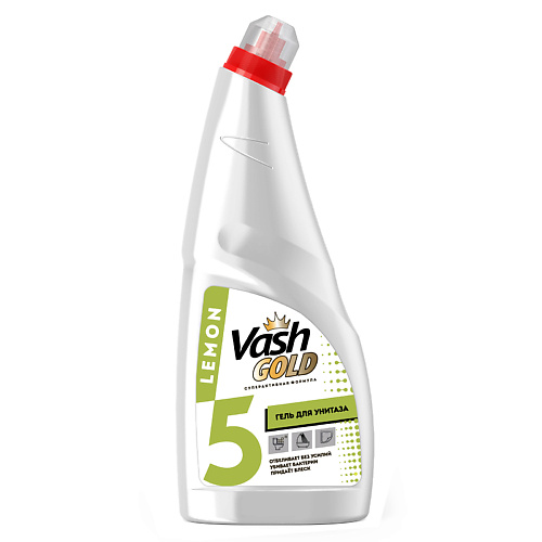 VASH GOLD Гель для чистки унитазов с ароматом лимона 750 vash gold средство для чистки ванной комнаты сантехники спрей 500