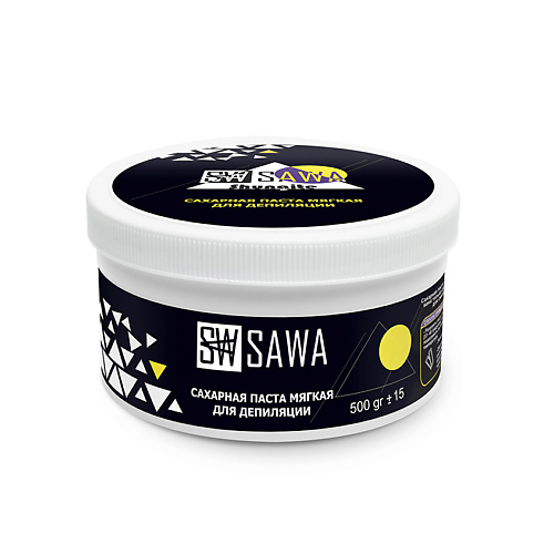 SAWA Паста для шугаринга мягкая с шунгитом 500 sawa паста для шугаринга бандажная гипоаллергенная 1500