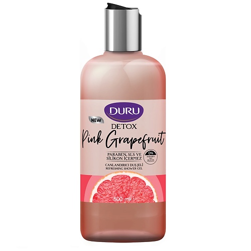 Гель для душа DURU Освежающий гель для душа Detox с натуральными экстрактами грейпфрута гель для душа duru detox pink grapefruit 500 мл