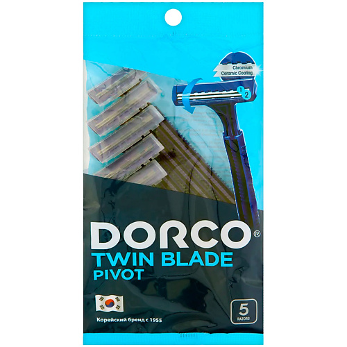 DORCO Бритвы одноразовые TD702, 2-лезвийные 1 бритвенные станки одноразовые dorco pace 6 6 лезвий плавающая головка 4 станка