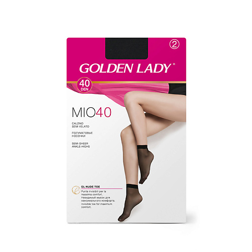GOLDEN LADY Носки женские 40 den MIO (2 пары) Nero minimi носки caramello calz brio 40 2 пары