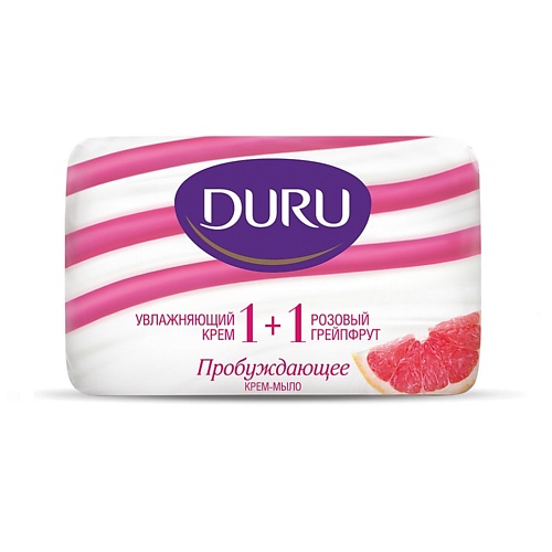 DURU Туалетное крем-мыло 1+1 Увлажняющий крем & Розовый Грейпфрут 80 grattol тоник для рук fotoshop увлажняющий грейпфрут и лайм 150
