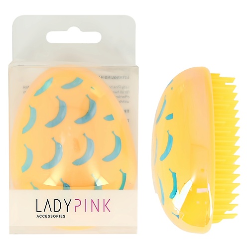 LADY PINK Расческа для волос распутывающая Бананы kensuko шампунь для волос pink vibes сухой 200