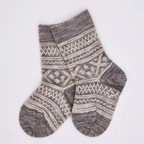 WOOL&COTTON Носки детские Серые снежинки Merino носки детские хлопок махра clever р 14 с 900