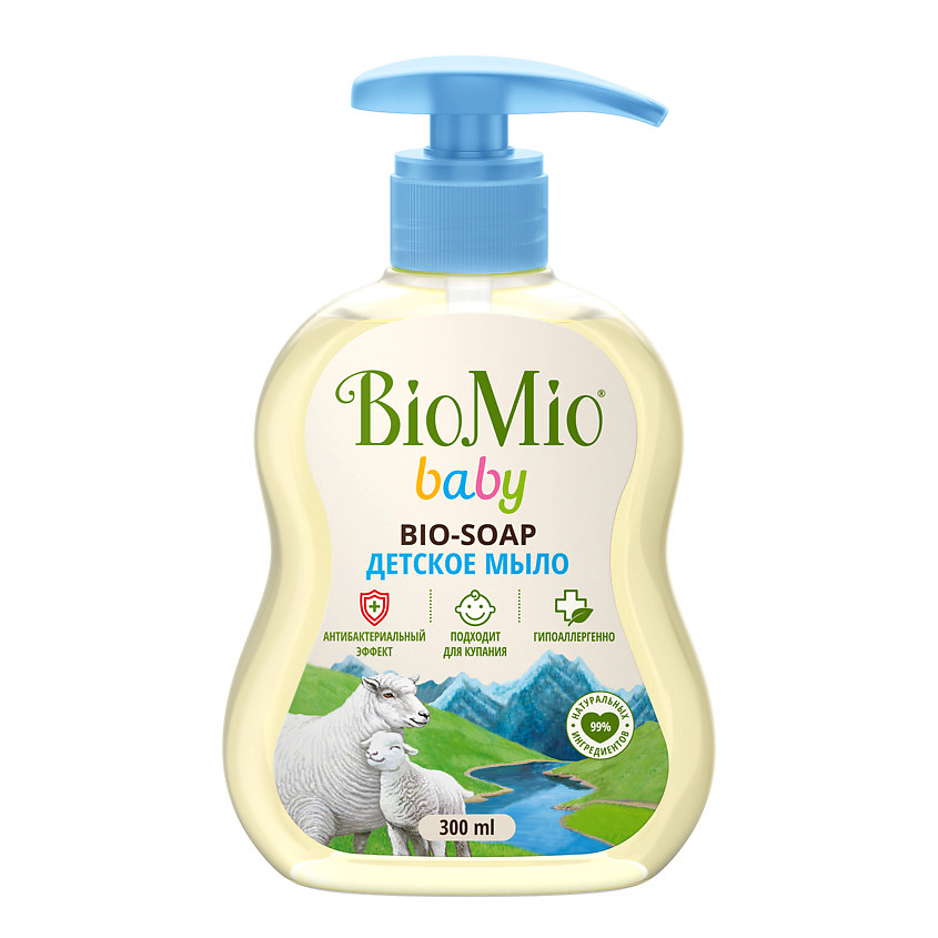 фото Biomio baby. bio-soap детское жидкое мыло, 300 мл 300 мл bio mio