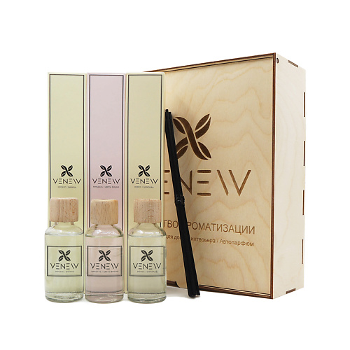 VENEW Подарочный набор ароматических средств для дома мыло твердое парфюмированное ручной работы venew женский набор 3 шт