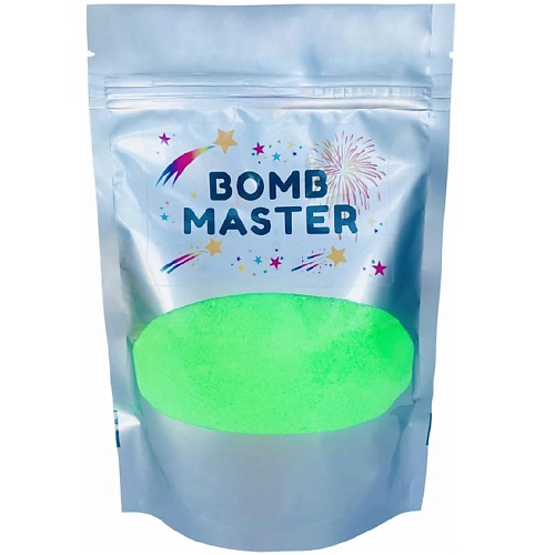 BOMB MASTER Мерцающая соль для ванны с хайлайтером, зеленая 1 bomb master шиммер мерцающая соль для ванн малиновый 1