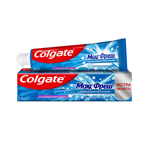 COLGATE Зубная паста МАКС ФРЕШ Взрывная мята 50 lp care паста зубная dental черника мята 220 0