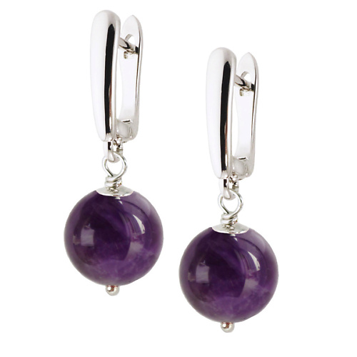 ALERIE-ACCESSORIES Серьги из натурального аметиста Forever Amethyst